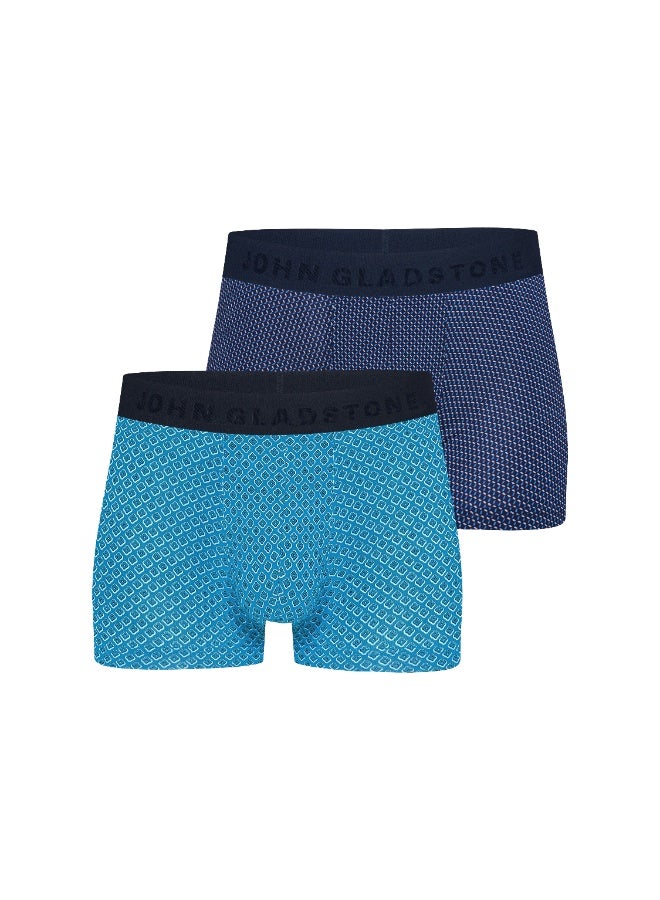 John Gladstone Men's Boxer Printed Outer Elastic - 2 Piece Pack - Image 1